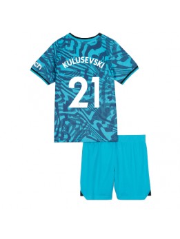 Tottenham Hotspur Dejan Kulusevski #21 Ausweichtrikot für Kinder 2022-23 Kurzarm (+ Kurze Hosen)
